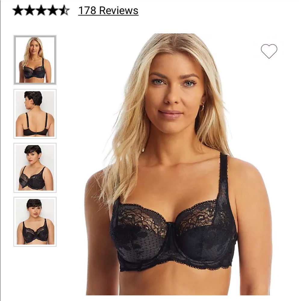 34GG Panache Clara Full Cup Bra 34GG (NEW!) Black